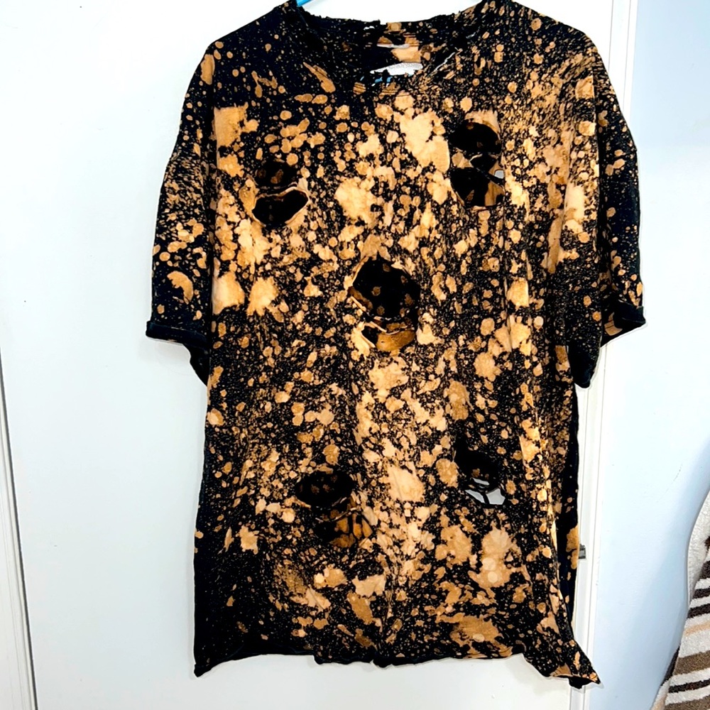 Custom bleached/ripped tshirt